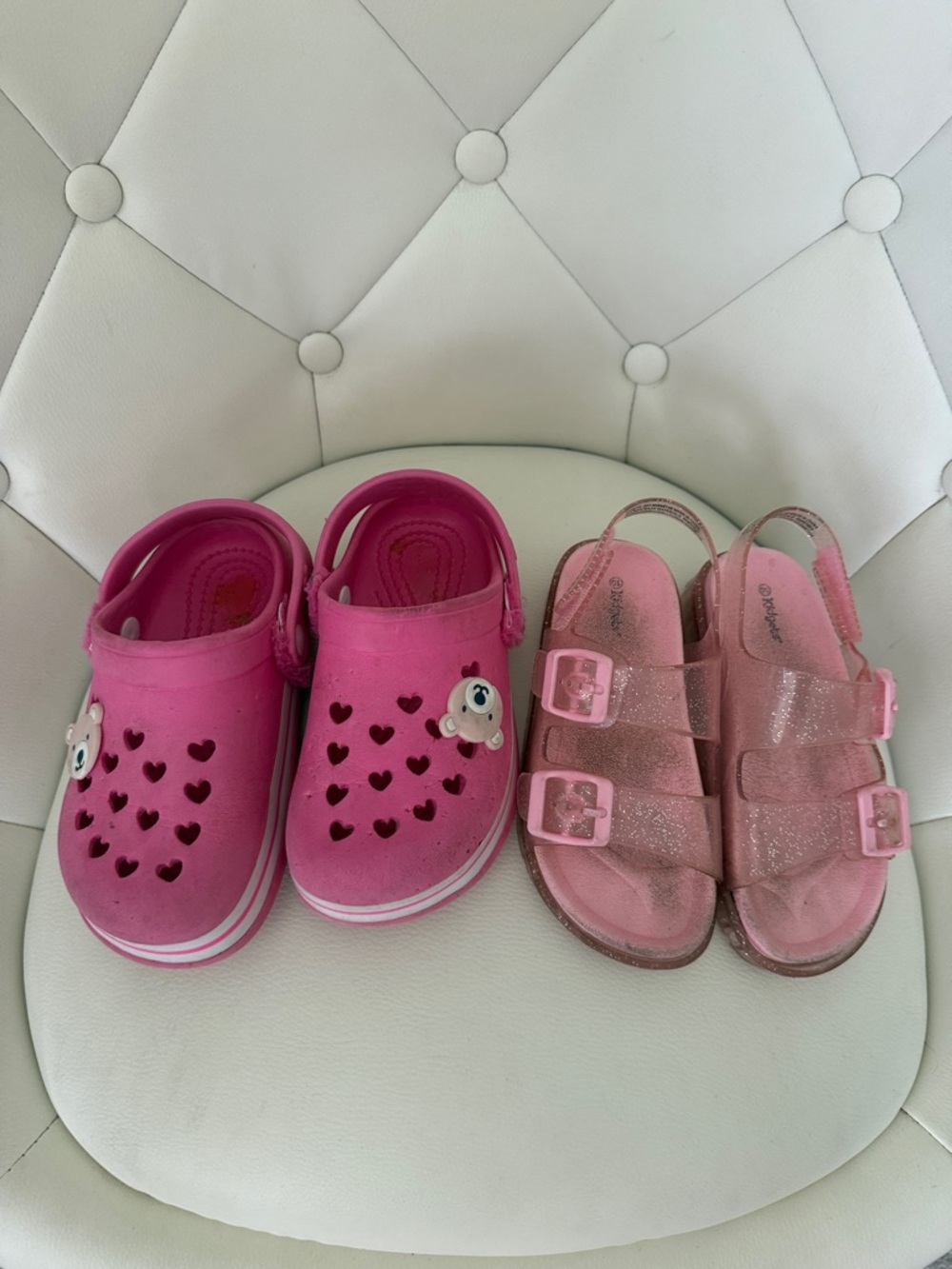 Kidgets Kids Pink Clog and Sandal Set Comfortable Summer Shoes Toddler Girls 10T - Picture 3 of 8